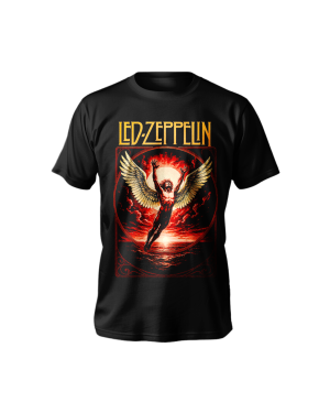 camiseta led zeppelin unissex, estampa banda led zeppelin, camiseta rock clássico, roupa alternativa rock