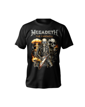 camiseta megadeth the farewell unissex, estampa megadeth thrash metal, camiseta banda metal, roupa rock pesada