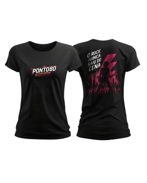 Camiseta Banda Ponto80 – Babylook de rock com estampa exclusiva – Fenner T-shirt